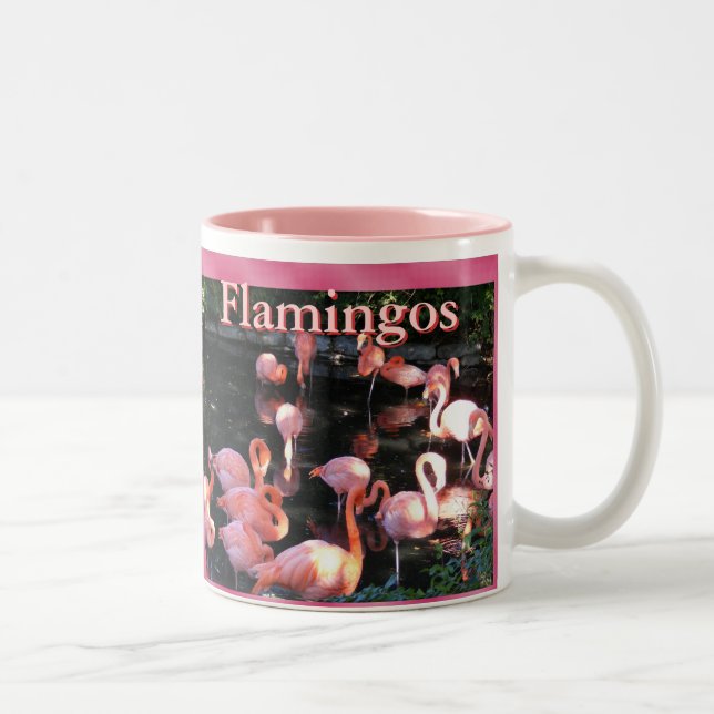 Flamingo-Tasse Zweifarbige Tasse (Rechts)