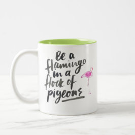 Flamingo-Tasse Zweifarbige Tasse