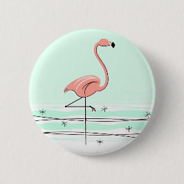 Flamingo-Taste grün Button