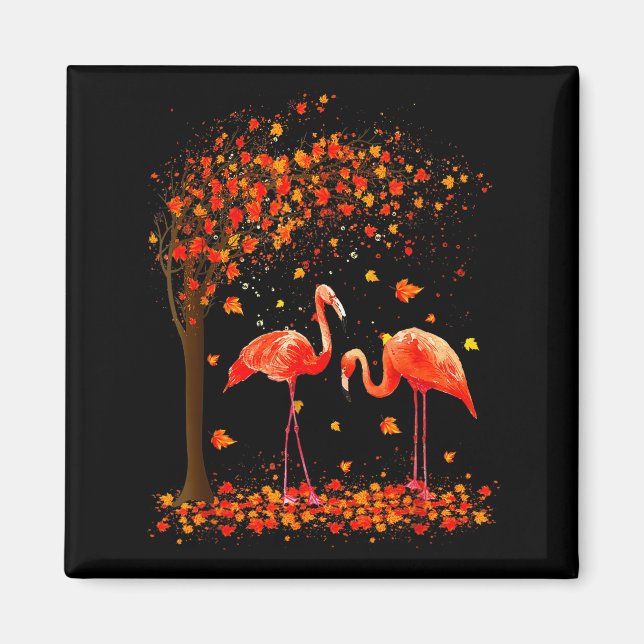 Flamingo Thanksgiving Halloween It's Fall Y'all Au Magnet (Vorne)