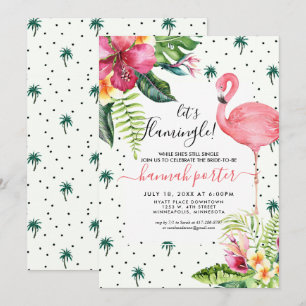 Flamingo-Themen-Junggesellinnenabschied Einladung