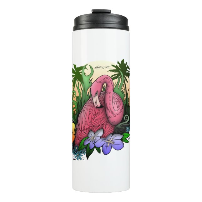 Flamingo Thermosbecher (Vorderseite)