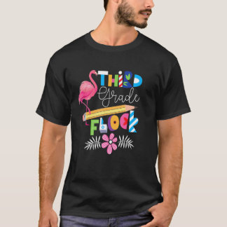 Flamingo Third Grade Herde 3. Klasse Lehrer Schüle T-Shirt