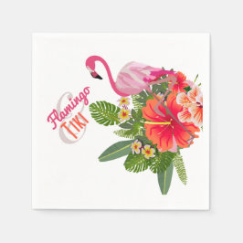 Flamingo & Tiki Cocktail Napkins Serviette