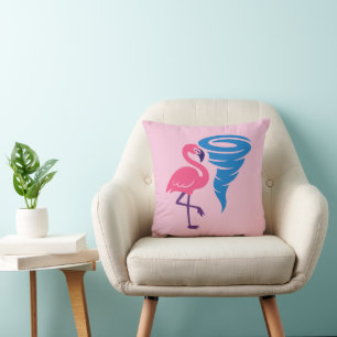Flamingo Tornado Bold Moderne Graphic Art Kissen