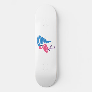 Flamingo Tornado Bold Moderne Graphic Art Skateboard