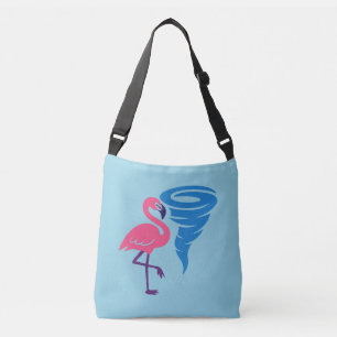 Flamingo Tornado Bold Moderne Graphic Art Tragetaschen Mit Langen Trägern