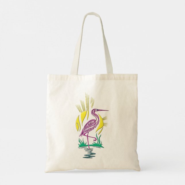 Flamingo Tote Bag Tragetasche (Rückseite)