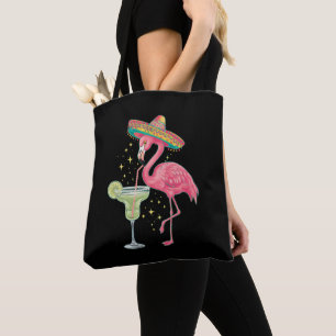 Flamingo trinkt Margarita Lustiger mexikanischer P