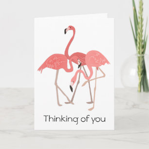 Flamingo-Trio, das an Sie denkt Karte