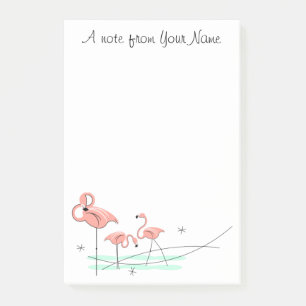 Flamingo-Trio "Text " Post-it Klebezettel