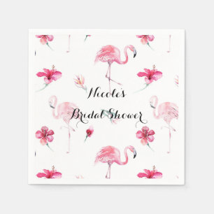 Flamingo Tropen Sommer Geburtstagsfeier Elegant Serviette