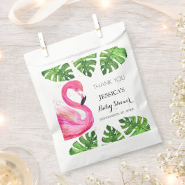 Flamingo Tropical Blätter Baby Dusche Gastgeschenk Geschenktütchen