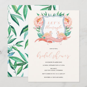 Flamingo Tropical Bridal Dusche Einladung