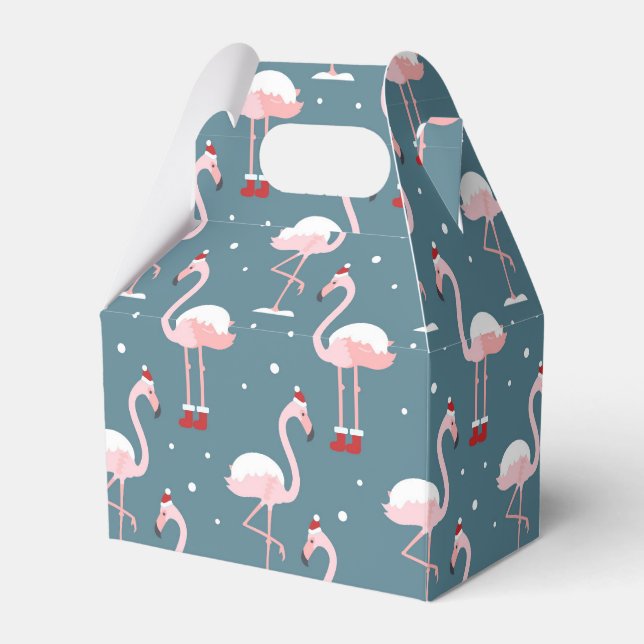 Flamingo Tropical Christmas Geschenkschachtel (Vorderseite)