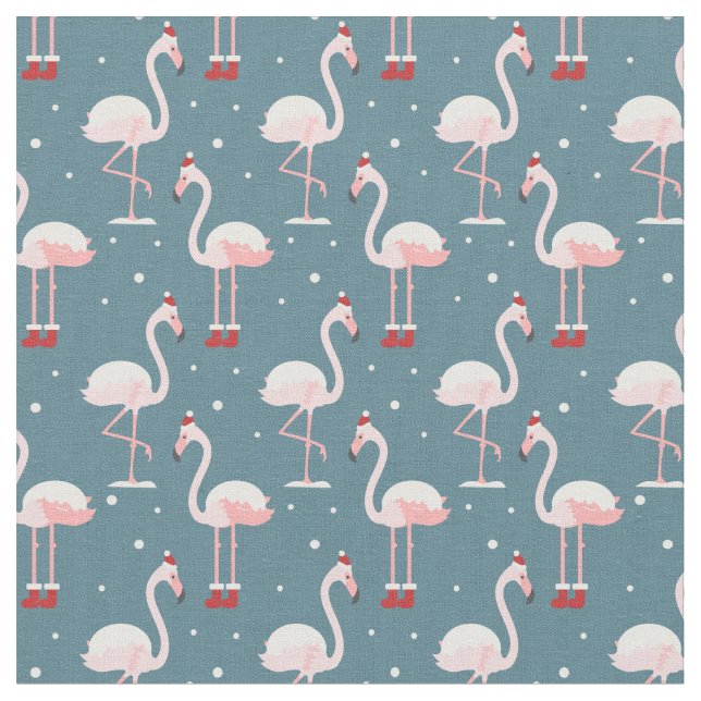 Flamingo Tropical Christmas Stoff (Nahaufnahme)