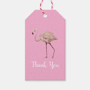 Flamingo Tropical Danke-Party  Geschenkanhänger