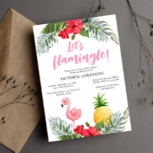 Flamingo Tropical Es ist eine Girl Baby Dusche