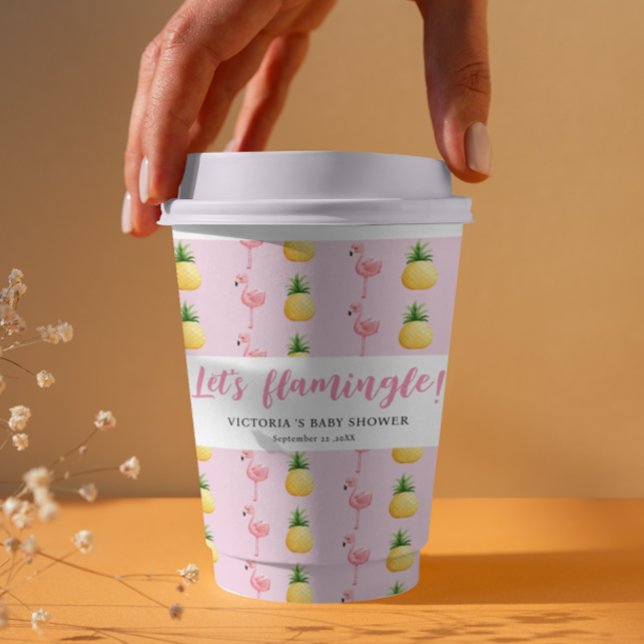 Flamingo Tropical Es ist eine Girl Baby Dusche Pappbecher (Von Creator hochgeladen)