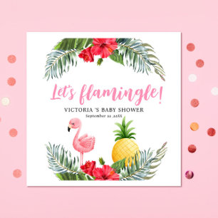 Flamingo Tropical Es ist eine Girl Baby Dusche Serviette