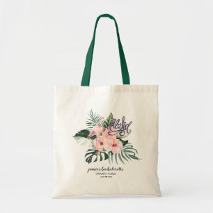 Flamingo Tropical Floral Bridesmaid Gefallen Tote  Tragetasche