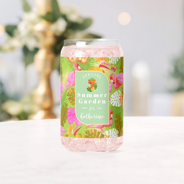 Flamingo Tropical Garden Bright Green Dosenglas (Insitu (Hochzeit))