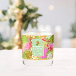 Flamingo Tropical Garden Bright Green Whiskyglas