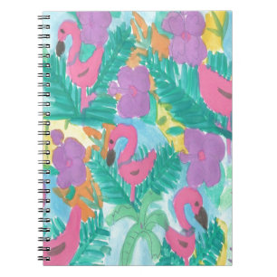 Flamingo Tropical Jungle Pattern Notizblock