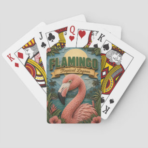 Flamingo Tropical Lagune POPCUT Spielkarten