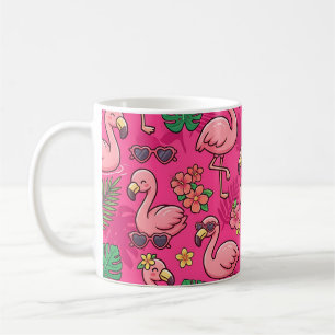 Flamingo Tropical Pink Tasse - Sommer Vogel Muster