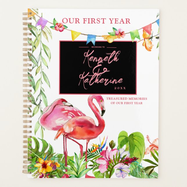 Flamingo Tropical Planner Notebook Planer (Vorderseite)