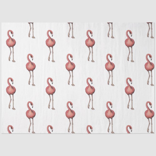 Flamingo Tropical Vibes Series Design 1 Seidenpapier (Vorderseite)