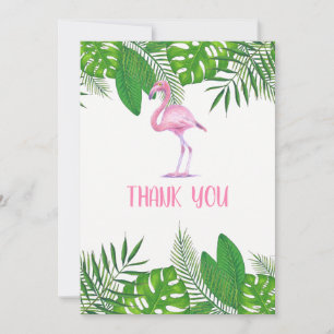 Flamingo Tropical Watercolor Kinderdusche Danke