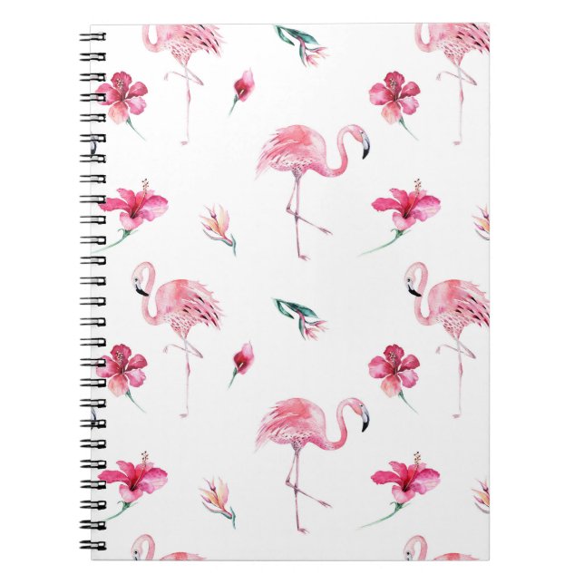 Flamingo Tropics Summer Island Chic Hibiskus Pink Notizblock (Vorderseite)