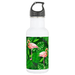 Flamingo tropische Wasserfarbe Edelstahlflasche