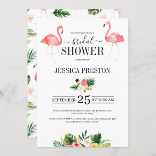 Flamingo tropisches Brautparty Einladung
