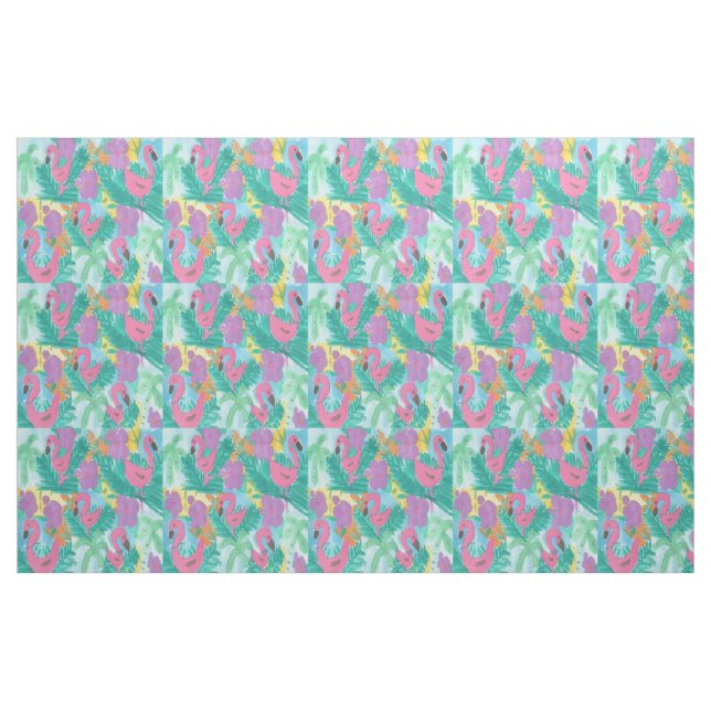 Flamingo-tropisches Dschungel-Gewebe Stoff (Fat Quarter (45,7 x 55,9 cm))