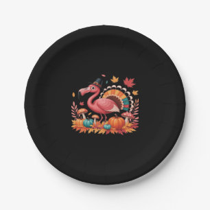 Flamingo Turkey Niedlich Flamingo Türkei Fall Leaf Pappteller