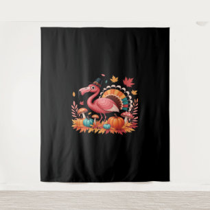 Flamingo Turkey Niedlich Flamingo Türkei Fall Leaf Wandteppich