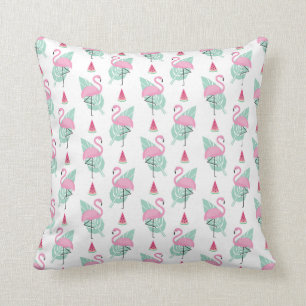 Flamingo-u. Wassermelone-Pastell-Muster Kissen