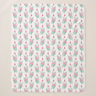 Flamingo-u. Wassermelone-Pastell-Muster Sherpadecke
