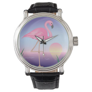 Flamingo-Uhr Armbanduhr