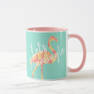 Flamingo und Ananas im tropischen Stil Tasse