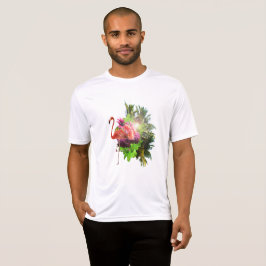 Flamingo und Blumen T-Shirt