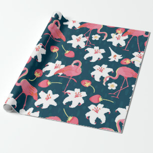 Flamingo und Lilies Tropical Vintag Seamless Patt Geschenkpapier