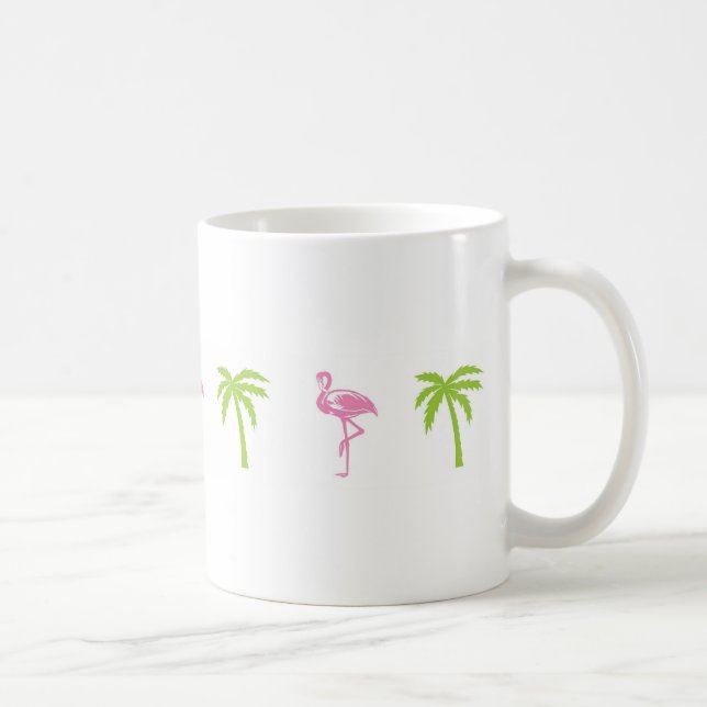 Flamingo-und Palme-Tasse Kaffeetasse (Rechts)