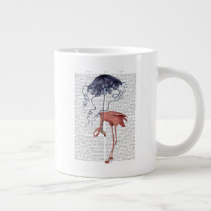Flamingo und Parasol Jumbo-Tasse