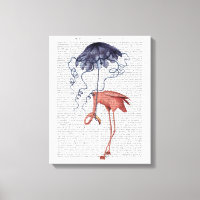 Flamingo und Parasol