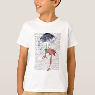 Flamingo und Parasol T-Shirt