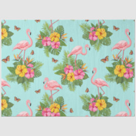 Flamingo und Schmetterlinge 3 Seidenpapier